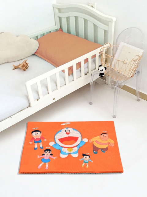 

Saral Home Orange Printed Bath Rug