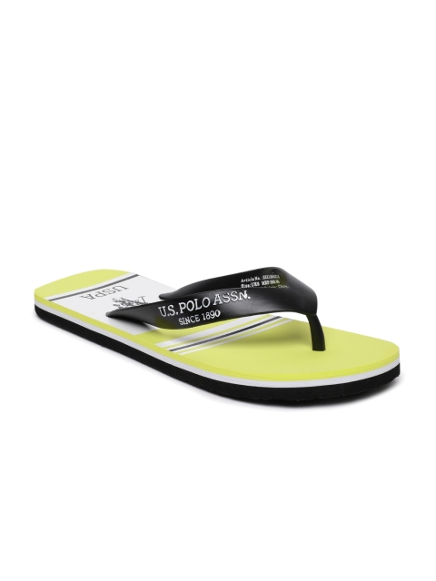 

U.S. Polo Assn. Men Yellow Solid Thong Flip-Flops