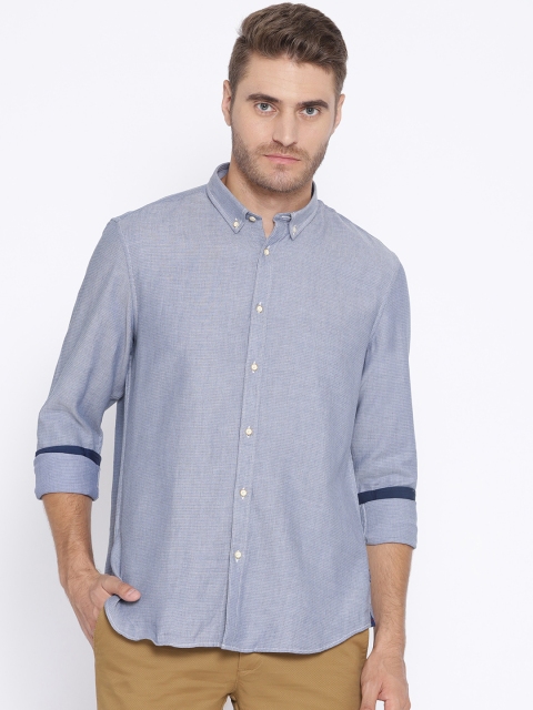 

Blackberrys Men Blue Slim Fit Solid Casual Shirt