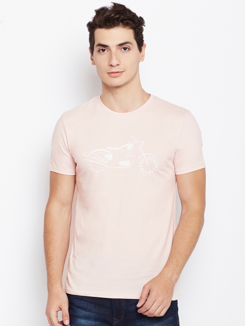 

Blackberrys Men Pink Printed Detail Round Neck T-shirt