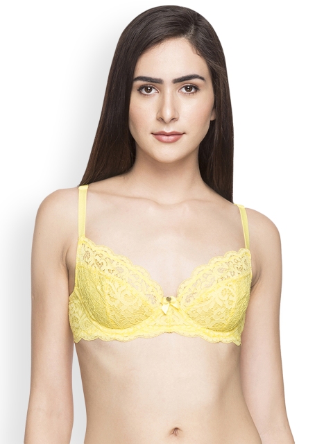 

Candyskin Yellow Lace Underwired Non Padded Everyday Bra CS-BRA-08YELLOW1599