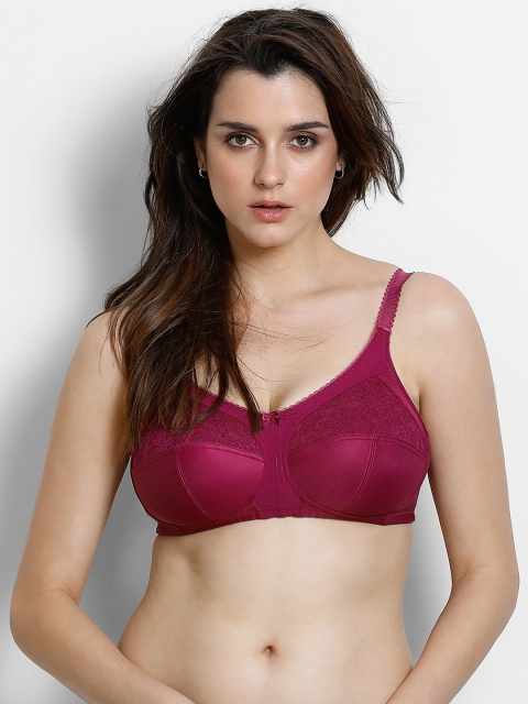 

Zivame Maroon Solid Non-Wired Non Padded Everyday Bra ZI010240X8PURPL