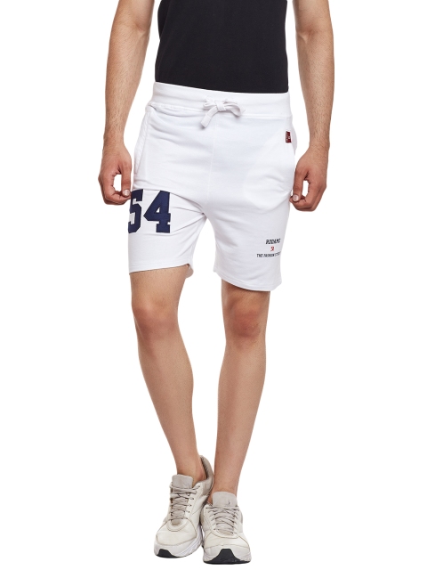 

Rodamo Men White Solid Slim Fit Regular Shorts