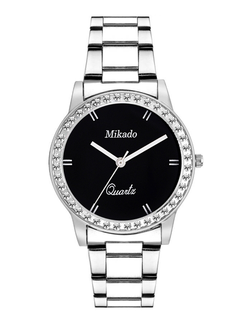 

Mikado Men Black & Silver-Toned Analogue Watch