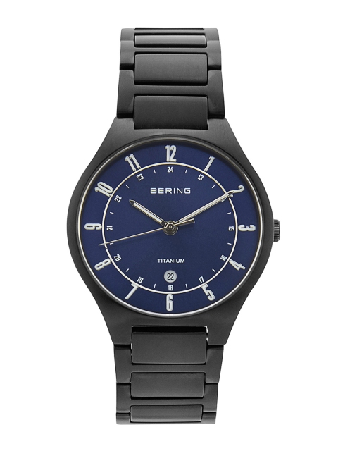 

BERING Men Titanium Sapphire Crystal Analogue Watch 11739-727, Blue