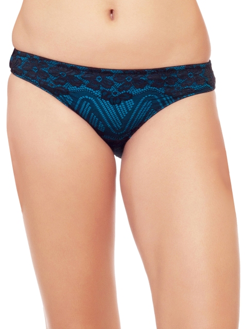 

Soie Women Blue & Black Lace Bikini Briefs FP-1511