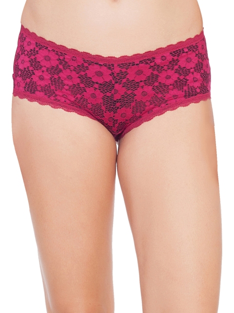 

Soie Women Pink Crochet Hipster Briefs FP-1510