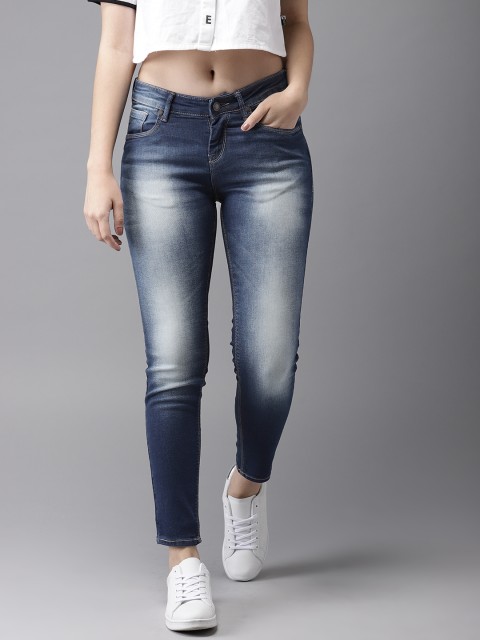 

Moda Rapido Women Blue Skinny Fit Mid-Rise Clean Look Stretchable Cropped Jeans
