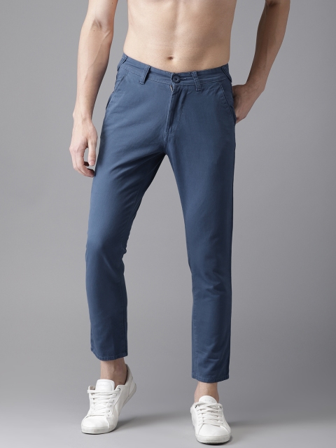 

HERE&NOW Men Blue Slim Fit Solid Chinos