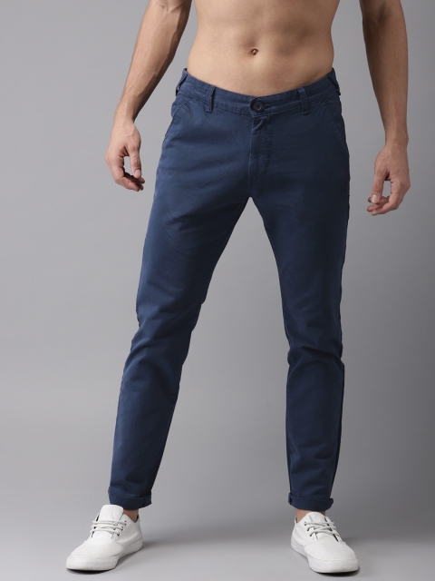 

HERE&NOW Men Blue Slim Fit Solid Chinos