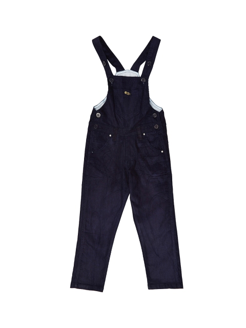 

FirstClap Unisex Blue Denim Solid Dungaree