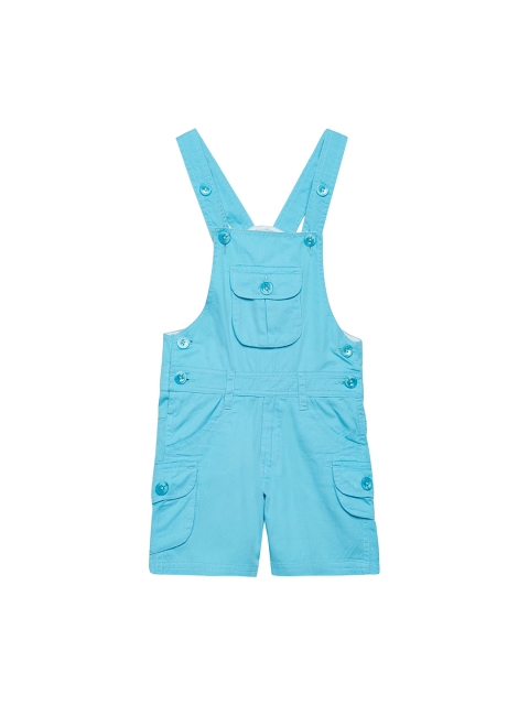 

FirstClap Unisex Blue Solid Denim Dungaree