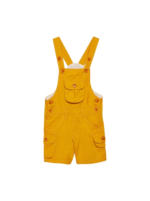 

FirstClap Unisex Mustard Solid Dungaree