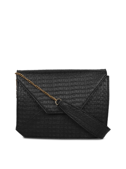 

Berrypeckers Black Textured Sling Bag