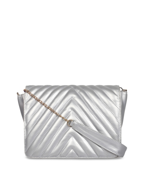 

Berrypeckers Silver-Toned Solid Sling Bag