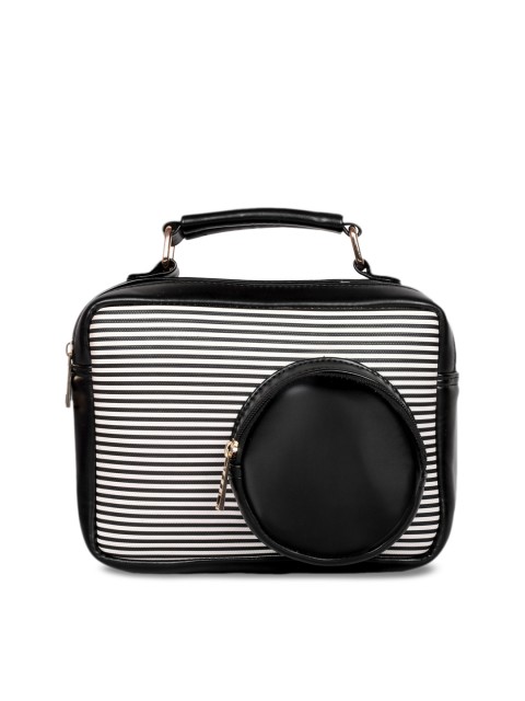 

Berrypeckers Black & White Striped Sling Bag