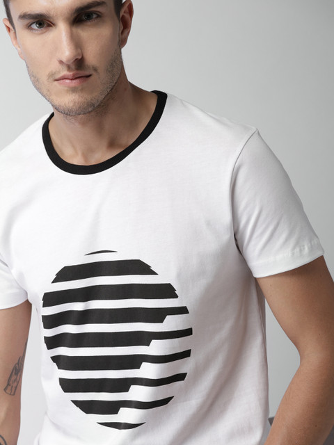 

INVICTUS Men White Printed Round Neck T-shirt