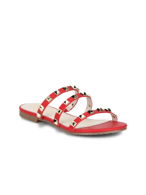 

Truffle Collection Women Red Solid Synthetic Open Toe Flats