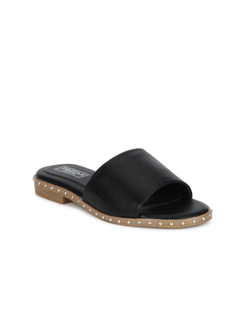 

Truffle Collection Women Black Solid Synthetic Open Toe Flats