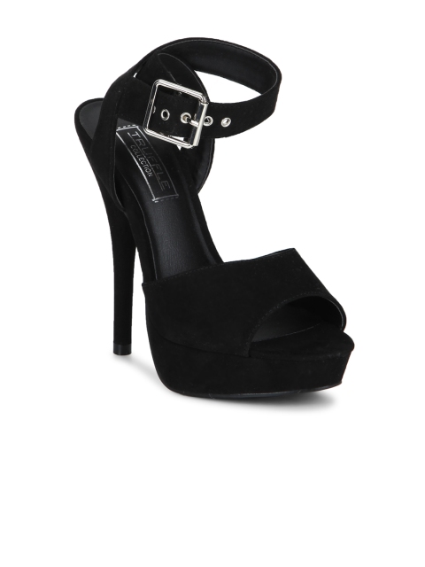 

Truffle Collection Women Black Solid Sandals