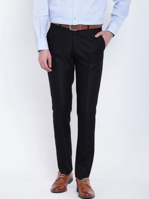 

Blackberrys Men Black Regular Fit Formal Trousers