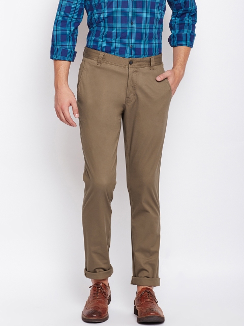

Blackberrys Men Brown Regular Fit Solid Regular Trousers