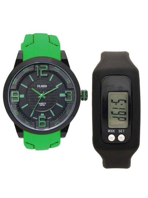 

FLUID Men Watch Gift Set, Black