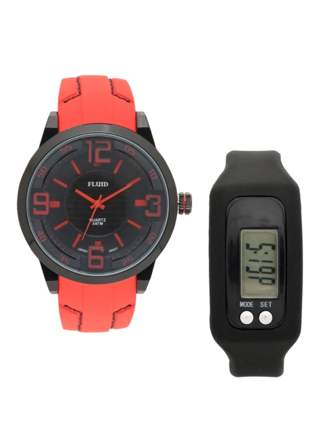 

FLUID Men Watch Gift Set, Black