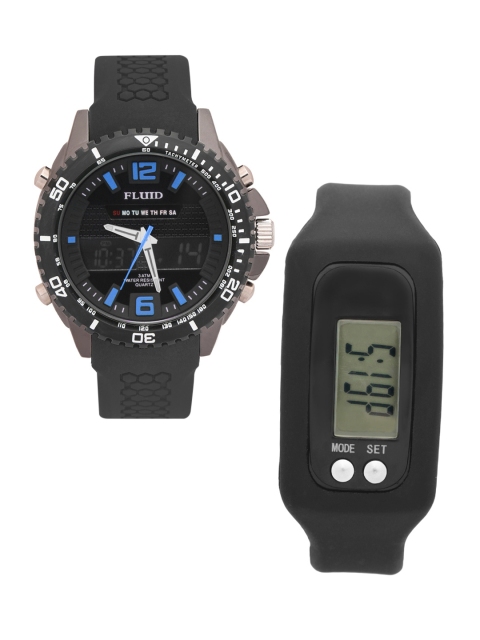 

FLUID Men Watch Gift Set, Black