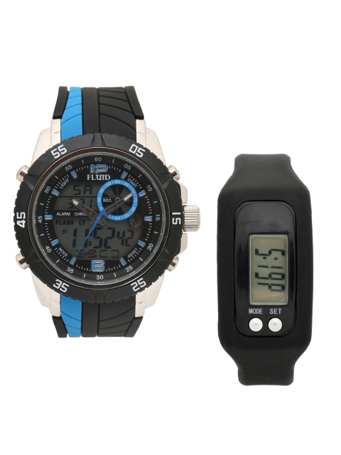 

FLUID Men Watch Gift Set, Black