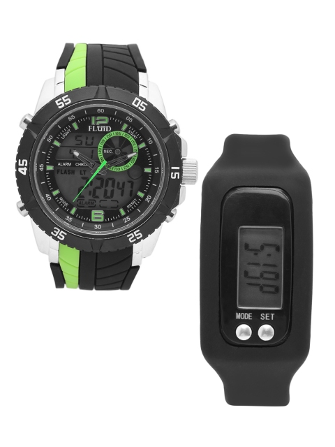 

FLUID Men Watch Gift Set, Black