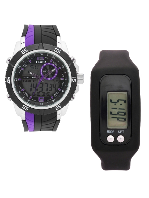 

FLUID Men Watch Gift Set, Black