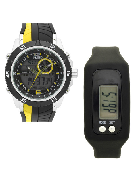 

FLUID Men Watch Gift Set, Black