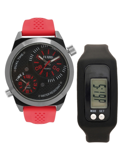 

FLUID Men Watch Gift Set, Black