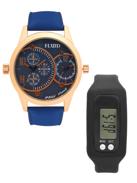 

FLUID Men Watch Gift Set, Blue