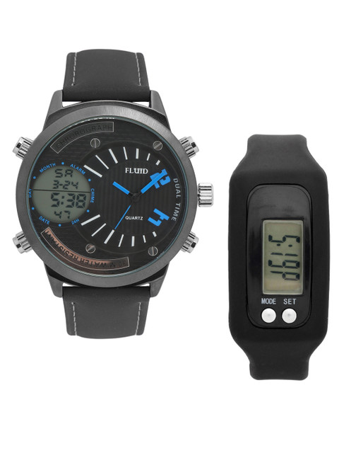 

FLUID Men Watch Gift Set, Black
