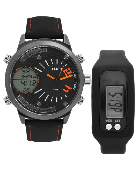 

FLUID Men Watch Gift Set, Black