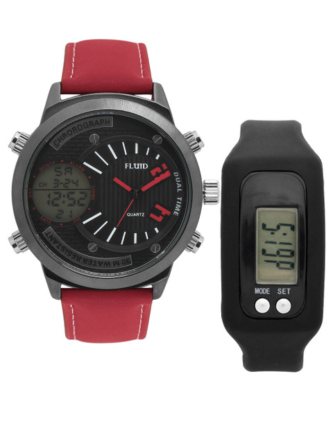 

FLUID Men Watch Gift Set, Black