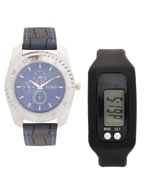 

FLUID Men Watch Gift Set, Blue