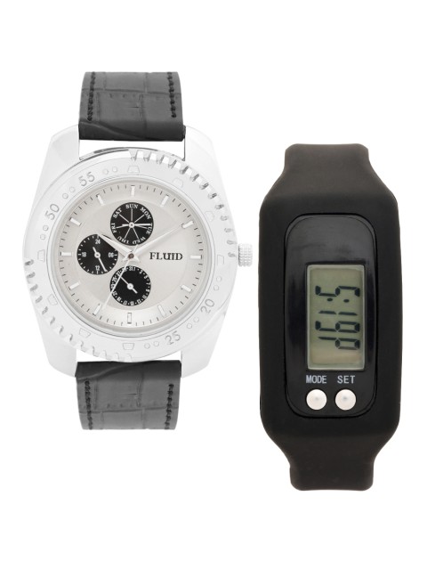 

FLUID Men Watch Gift Set, Off white