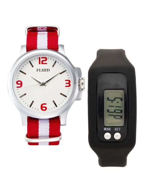 

FLUID Men Watch Gift Set, White