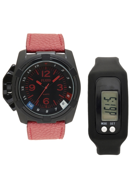 

FLUID Men Watch Gift Set, Black