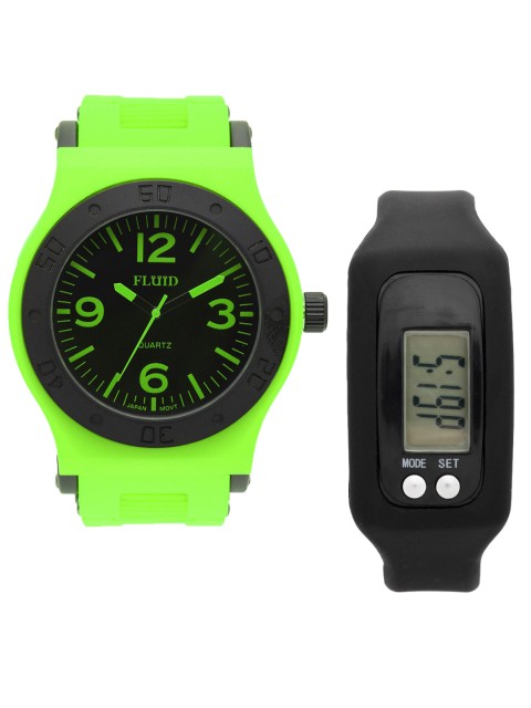 

FLUID Men Watch Gift Set, Black