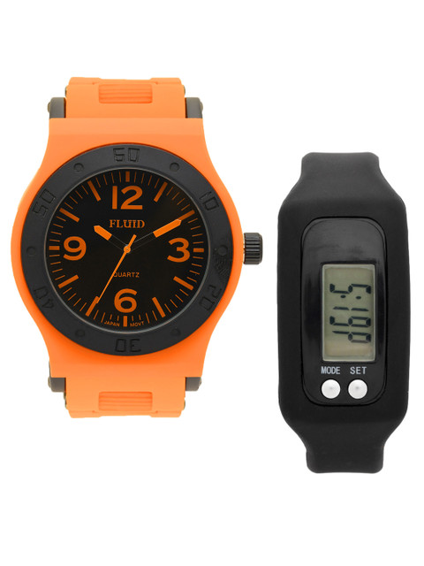 

FLUID Men Watch Gift Set, Black