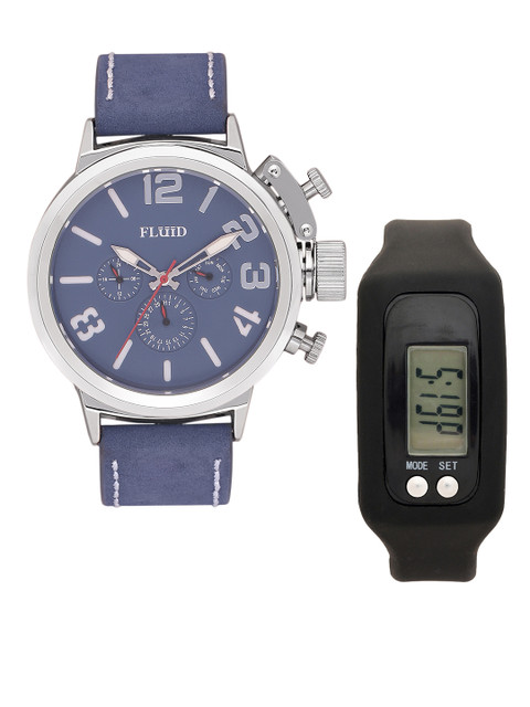 

FLUID Men Watch Gift Set, Blue