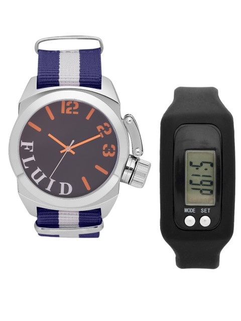 

FLUID Men Watch Gift Set, Navy blue
