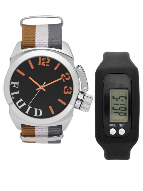 

FLUID Men Watch Gift Set, Black