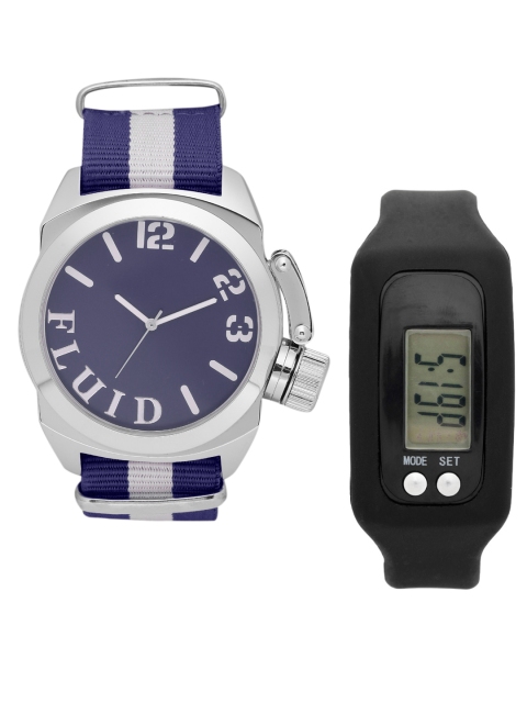 

FLUID Men Watch Gift Set, Navy blue