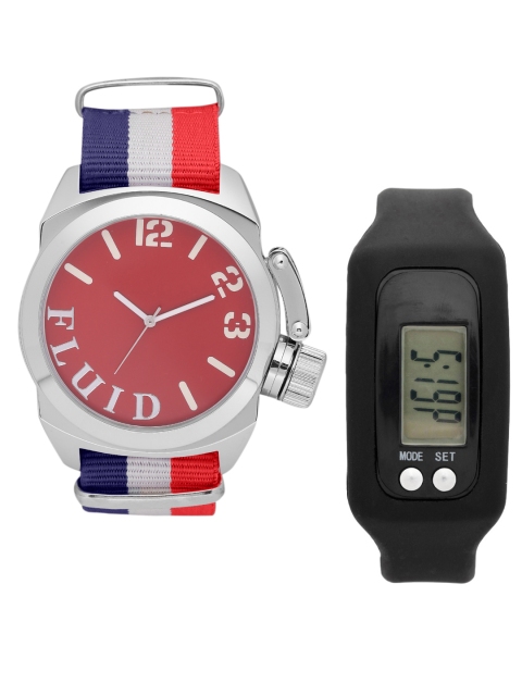 

FLUID Men Watch Gift Set, Red