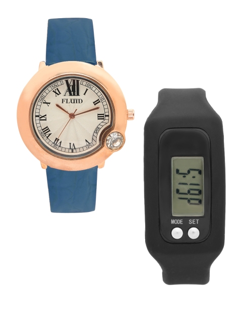 

FLUID Women Watch Gift Set, Off white